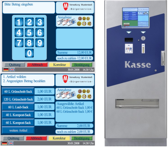 Kassenautomat, Ticketautomat,Gebührenautomat
